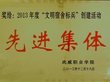 2013年“文明宿舍標(biāo)兵”創(chuàng)建活動(dòng)先進(jìn)集體