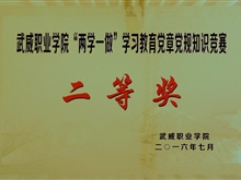 兩學(xué)一做學(xué)習(xí)教育黨章黨規(guī)知識競賽二等獎(jiǎng)